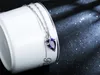 Vecalon 3 färger Vattendroppe Pendant Silver Color Crystal CZ Bröllop Engagemang Hängsmycken med halsband för kvinnor Brudsmycken