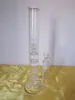 3 레이어 벌집 ablets 필터 봉 Recycler 물 파이프 유리 봉 흡연 파이프 12.5 "인치 물 18.8mm 조인트