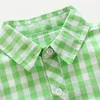 Whole Summer Kids Designer Clothes Boys Sets Plaid Short Sleeve Shirts Shorts 2pcs Suit Fashion Outfits baby infant boy Suit3944656