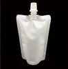 100ml white plastic liquid soap doypack spout stand up drink pouch bag SN777