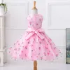 Robe Tutu d'été pour filles, vêtements pour enfants, à fleurs, pour événements de mariage, Costumes de fête d'anniversaire, vêtements pour enfants 8T