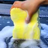 21 * 11 * 5cm والأصفر السيارات التصميم غسالة الإسفنج غسل accessries سيارة تنظيف الإسفنج كتلة العسل تنظيف السيارات القماش