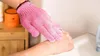 5PCS Bath Presher Rękawica do obierania złuszczającej rękawiczki rękawicy Pięć palców Scrubber Gąbki do kąpieli