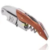 Hippocampal Knife Stainless Steel Red Wine Wood Bottle Can Opener Multi Function Beer Kitchen Small Tools Screw Corkscrew1187274