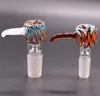 Fajki wodne Heady kolorowe szklane miski do palenia 14mm 18mm mężczyzna z uchwytem piękna zjeżdżalnia do Bubbler i Ash Catcher Bong Bowls