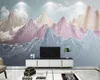 3D 현대 벽지 간단한 추상 형상 산 라인 빛 럭셔리 디지털 인쇄 사용자 정의 모든 크기의 HD 장식 아름다운 월페이퍼