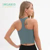 Imlario Slim Fit Gym Yoga Muscle Tank Top Vital Solid Fitness Running Crop 여성 레이서 백 스포츠 통근 T 셔츠 소매가