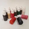 5PCS 진한 갈색 영구 화장 안료 micropigment 문신 잉크 15 ㎖ 1 / 이온스 화장품 수동 페인트 3D 눈썹 입술