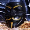 ハロウィーンのベンデッタマスクフルフェイス映画マスクマスカレード装飾小道具Vパーティー男性女性ハロウィーンマスク9スタイルHHA735