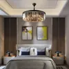 American Crystal Lamp Living Room Chandelier Black New Light Luxury Atmosphere Moderna hushållslampor Vintage Chandelier312q