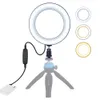 3.5-4.7Inch Dimmable LED Light Ring de bureau avec caméra Holder Pour YouTube Vidéo Anneau lumineux en direct Prise de vue en studio photo selfie Photographie