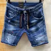 2020 Men039s Distressed Ripped Skinny Fashion Designer Shorts Slim Motorcycle Moto Biker Causal Mens Denim Pants Hip Hop Men Je9734009