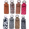 Neoprene Keychain Hand Sanitizer Bottle Holder Chapstick Holder Hand Soap Bottle Holder Tryckt läppstift Holders Key Ring Party FA9574097