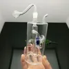 Pipa da fumo Mini bong in vetro per narghilè Forma di metallo colorato Nuova bottiglia di fumo d'acqua in vetro alto Bubu