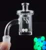 DHL NY 5 mm Clear Bottom Quartz Banger med glas UFO CARB CAP TERP Pearl 10mm 14mm 18mm Quartz Banger Nails For Dab Rigs