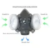 Cycling Caps 2023 High Quality Dust Respirator With Dual Filter Half Face For Carpenter Builder Miner Polishing Dust-proof
