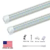 Stock in USA V w kształcie litery V 2 stóp 4 stóp 5 stóp 5 stóp 8 stóp chłodniczych drzwi LED Rurki T8 Zintegrowane rurki LED podwójne boki