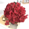 Real toque de hortênsia de seda bouquet Falso Flor Para DIY Decoração do casamento artificial flores Ramalhete 5 Chefes hydrange