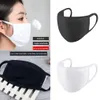 Svart mask mjuk bomull vinter andning mask antidust earloop mun ansikte täcke unisex utomhus ridning lycra bomullsmask4390684