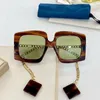 Sunglasses Designer Personality black fre yellow lens woman sunglasses classic fashion 0722S glasses polycarbonate plate square 0722 e box 2Y7D