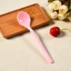 13.5x2.8cm Plastic Wegwerp Lepels Tasting Dessert Mini Lange Handvat Roer Lepel Yoghurt Scake Cake Ice Cream QW9155