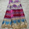 Top in tessuto Swiss Net Lace Velvet Flowers Ricamo con strass 5 Yards Guipure africano Tissu Afriain per Party1261S