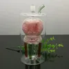 Fabricação de cachimbos de vidro Cachimbo de água soprado à mão Superior Bola de seda colorida Inferior Multi garra Partição Filtro silencioso Garrafa de fumaça de água