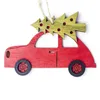 Auto in legno di Natale Dee Tree Artigianato in legno Pendenti Ornamenti natalizi Decorazione dell'albero di Natale Regalo di capodanno per bambini per il Festival