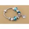 Strands Charm beads fit jewelry 925 silver bracelet shell pendant blue sky starfish turtle charm Diy