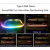 Car Rear Trunk Signal Lamp RGB Auto LED Strips Light Driving Signals Reverse Brake Lighting Truck Flow Strip Lights6445615