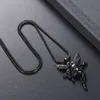 LKJ10042 Black Tone Dragonfly Angel Fairy Memorial Urn Locket for Pet Ashes Keepsake Jewelry Loss of Love Animal Cremation Pendant