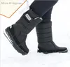 Vente chaude - Bottes de neige pour hommes grande taille résistant au froid et à l'eau en tissu Oxford unisexe botte de pluie moins 40 degrés au chaud garder les chaussures d'hiver zy823