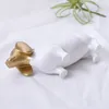 [DDisplay] Résine Basset Hound Chien Bijoux Présentoir Belles Anneaux Blancs Debout Vitrine Glamour Filles Boucle D'oreille Goujons Présentoir