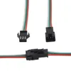 100 par 3 -stift JST SM Male Female Plug LED -anslutningskabel för WS2812B SK6812 WS2811 LED -striplampa med 15 cm lång tråd8972264