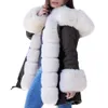 Женские с длинными рукавами искусственного пальто зимняя куртка Parka с капюшоном Filetail Avercoat Abrigos Mujer Invierno 2019 зимнее пальто женщины1