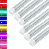 T8 LED Color Tubes Light 4ft 8ft 28 W 72W Zintegrowany V Kształt Czerwony Niebieski Żółty Różowy Pomarańczowy Kolor Lampki Rury