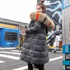 Gros-Nouvelle Arrivée Femmes Veste D'hiver Avec Grand Col De Fourrure À Capuche Oversize Femme Parka Coton Chaud Parkas Manteaux Long Manteau De Velours