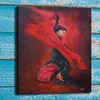 Spanish Flamenco Dancers Paintings Art Office Decor Character Art Print on Canvas - Ready To Hang - Framed