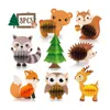 Woodland Animal Honeycomb Paper Lantern Kids Animal Birthday Party Decorations Fox Honeycomb Owl Hedgehog Honeycomb YQ01465