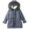 FTLZZ 2019 Winter Vrouwen Echt Natuurlijke Vossenbont Hooded Losse Losse Jas Parka Vrouwelijke Dikke Warm Wit Eendend Down Oversized Jacket SH190925