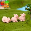 2pcs/lot Cute Pigs Micro Landscape Resin Crafts Small Decoration Keychain Accessories Dolls 12 Zodiac Pigs