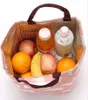 14 цветов, оксфордская сумка для обеда с геометрическим принтом, портативная термоизолированная сумка для еды, пикника, сумка-холодильник в полоску, коробка для обеда9761178