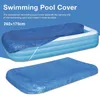 Rektangel Swimming Pool Cover Tyg Square Pool Cover Swimming Dust Rain Tyg Tjock 262 175CM3024423