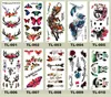 Body Tattoos 90x190mm Temporary Tattoos illustration Sticker For Women Girls Water Transfer Tattoo Body Arm Painting