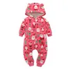 Kids Designer Odzież Pajaczki Fleece Winter Jumpsuits Plaid Cartoon Onesie Zwierząt Drukowane Z Długim Rękawem Wiosna Jesień Wspinaczka Ubrania B6671