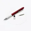 200PC Aluminium Multifunctionele Tool Ballpoint Pen / Level Instrument / Liniaal / Schroevendraaier / Capacitance Touch kan Custom Carving Logo zijn