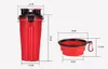 2 W 1 Plastikowy Składany Kubek Żywności Jelela Pet Outdoor Czajnik Multi Funkcja Przenośne Pet Water Cups z miskami