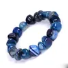 10 couleurs naturel irrégulier Agates Bracelet perle bracelet à breloques main Bracelet bijoux femmes hommes mode fête filles Bracelet