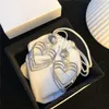 Orecchini di gioielli alla moda Orecchini a cerchio a forma di cuore per orecchini da donna per gioielli da festa per banchetti Compleanno Capodanno Regalo di Natale