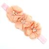 20pcs Gril baby 3 flowers hair bands pearl Crystal Chiffon flower combination set Elastic Headbands Headwear head band Hair Accessories YD01